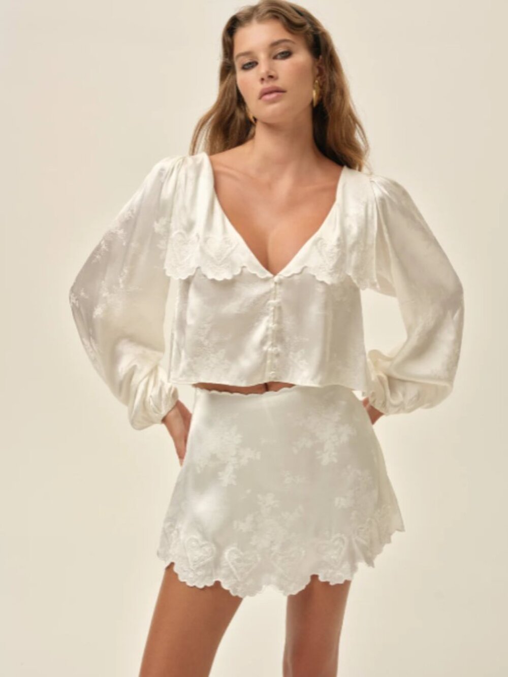 NWT For Love & Lemons Locked Hearts Top